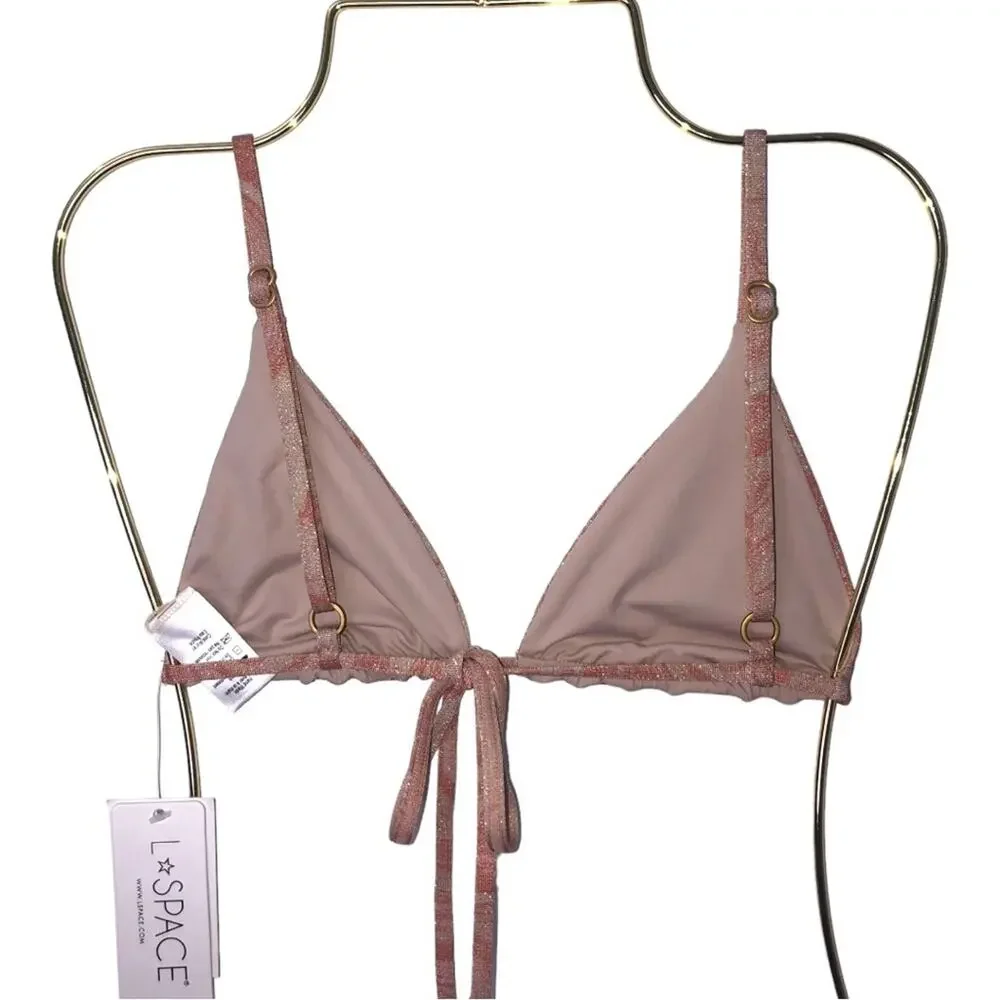 L*Space Bikini Brittany Top Camacho Bottom Metallic Tie Die Swirl Large